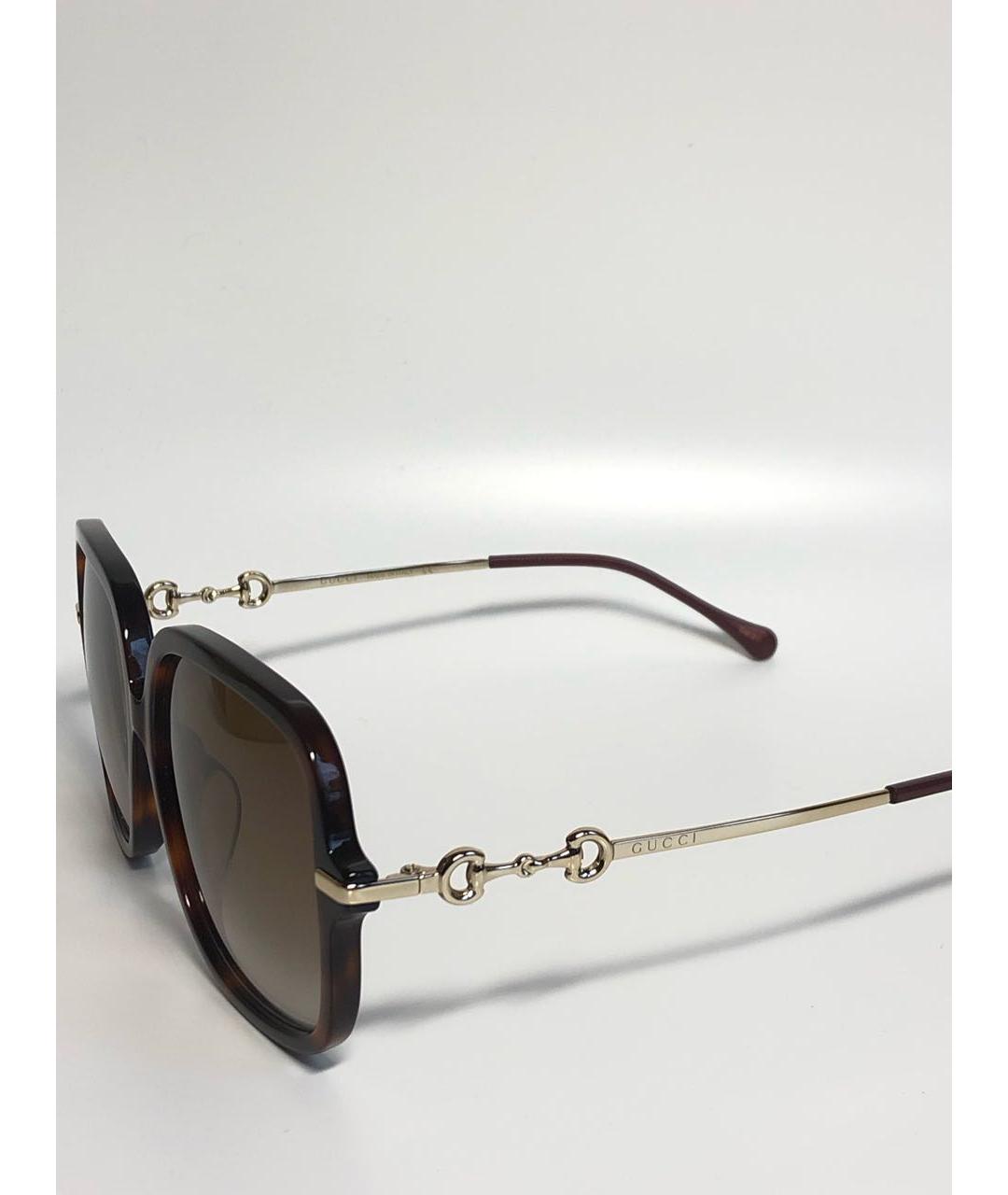 GUCCI Коричневые солнцезащитные очки, фото 3