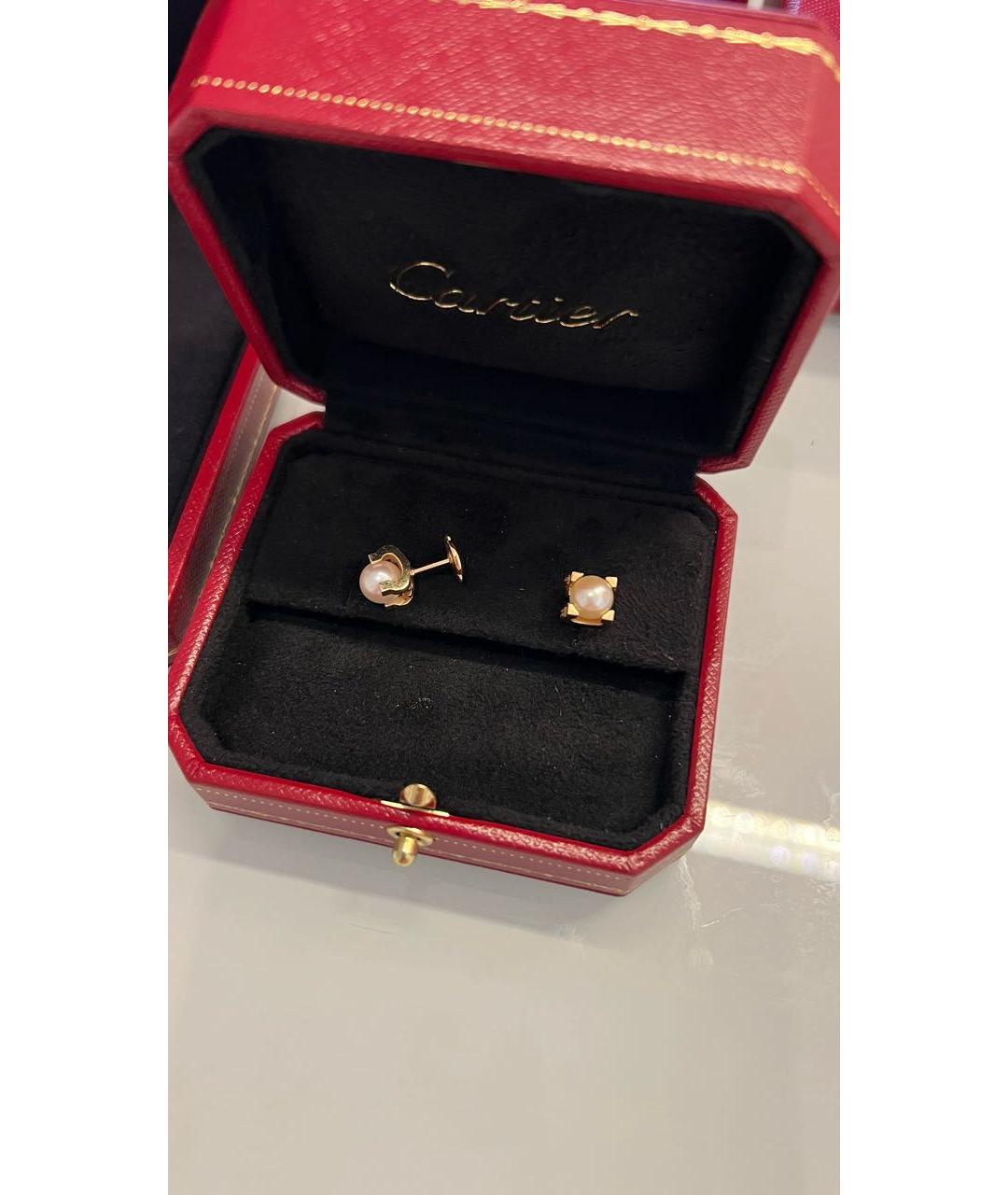 CARTIER Розовые серьги из розового золота, фото 5