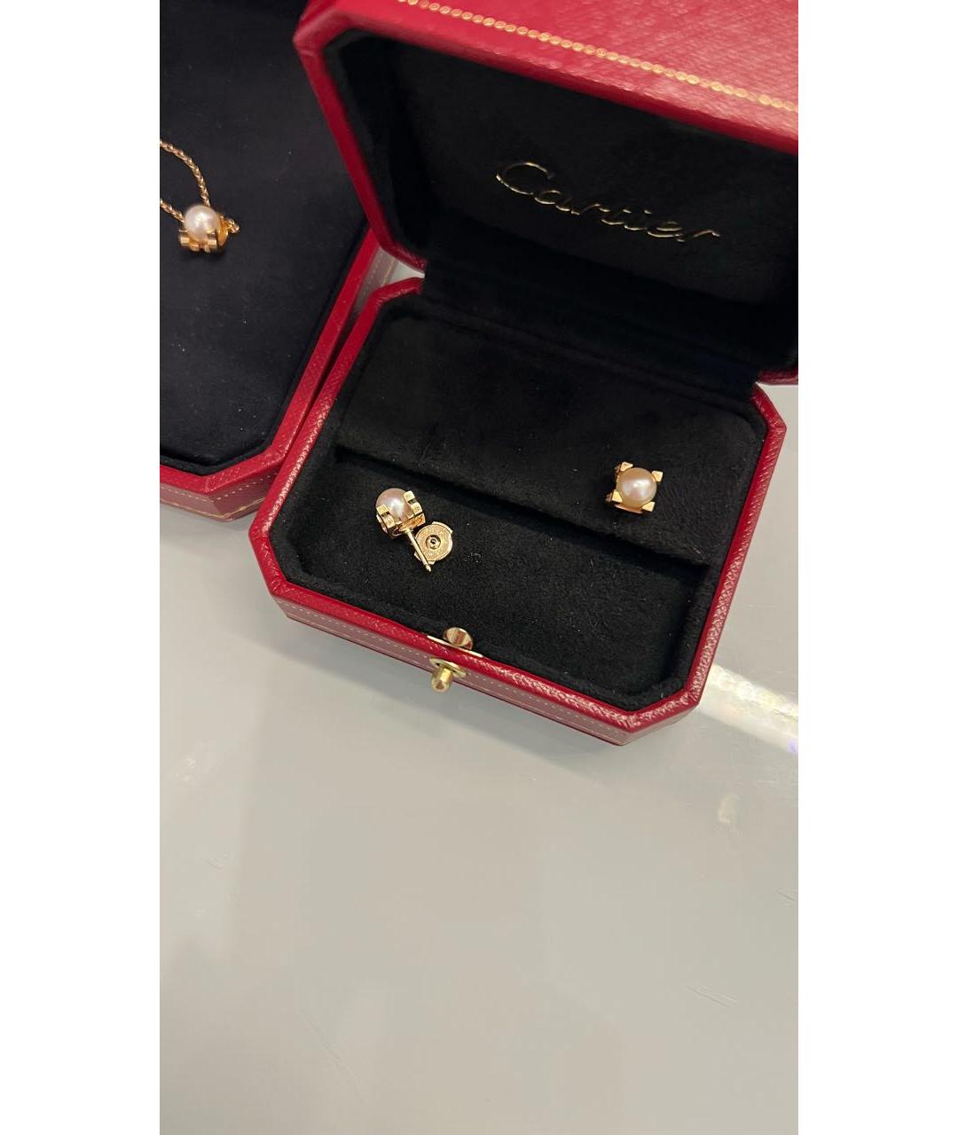 CARTIER Розовые серьги из розового золота, фото 4