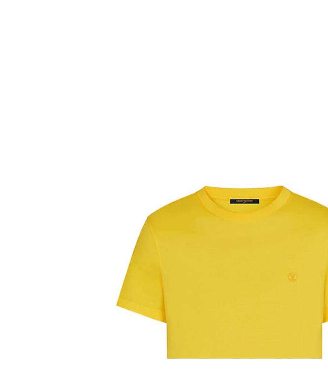 LOUIS VUITTON Желтая хлопковая футболка, фото 2