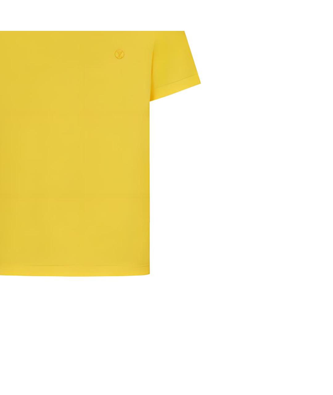 LOUIS VUITTON Желтая хлопковая футболка, фото 3