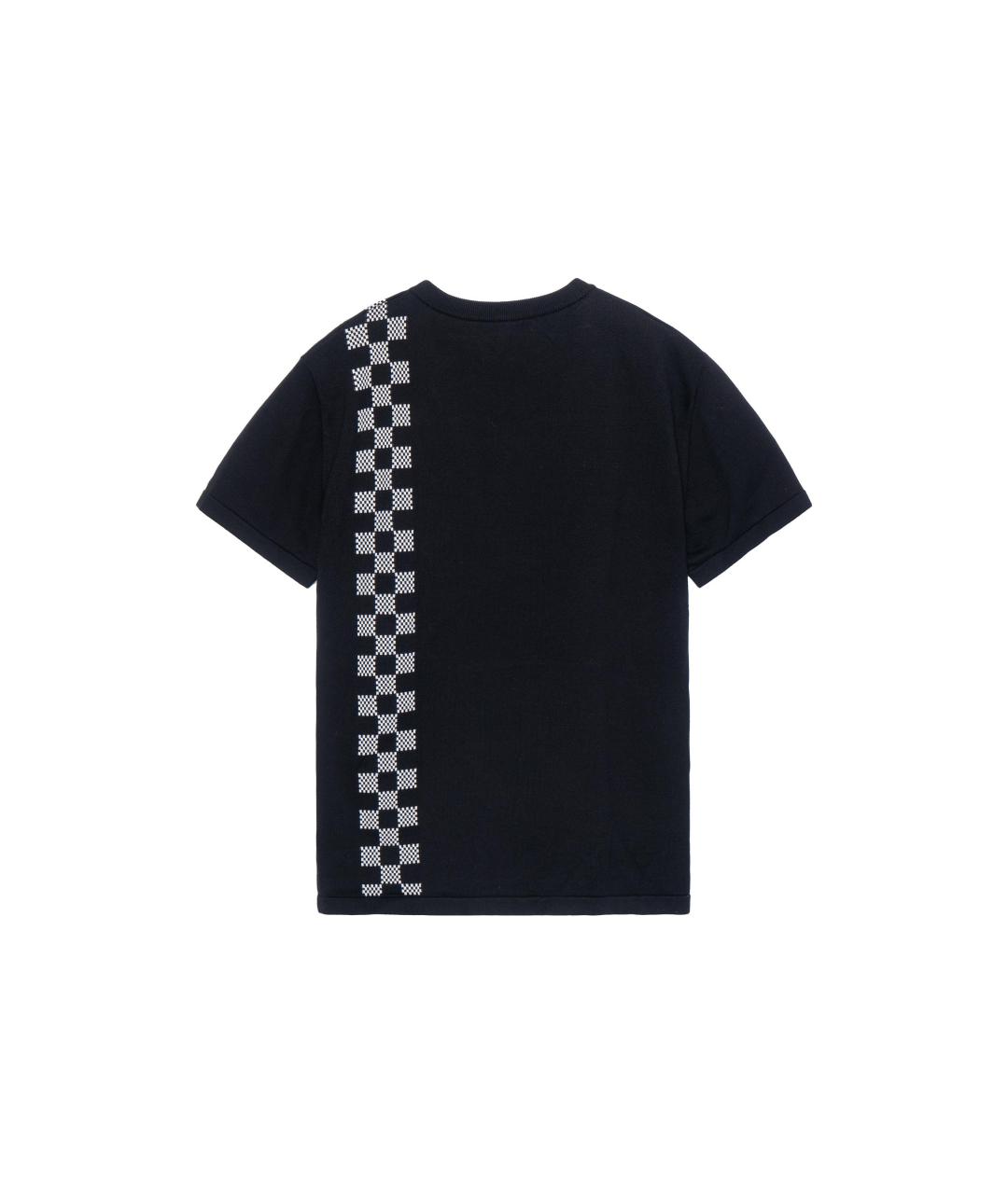 LOUIS VUITTON Черная хлопковая футболка, фото 2