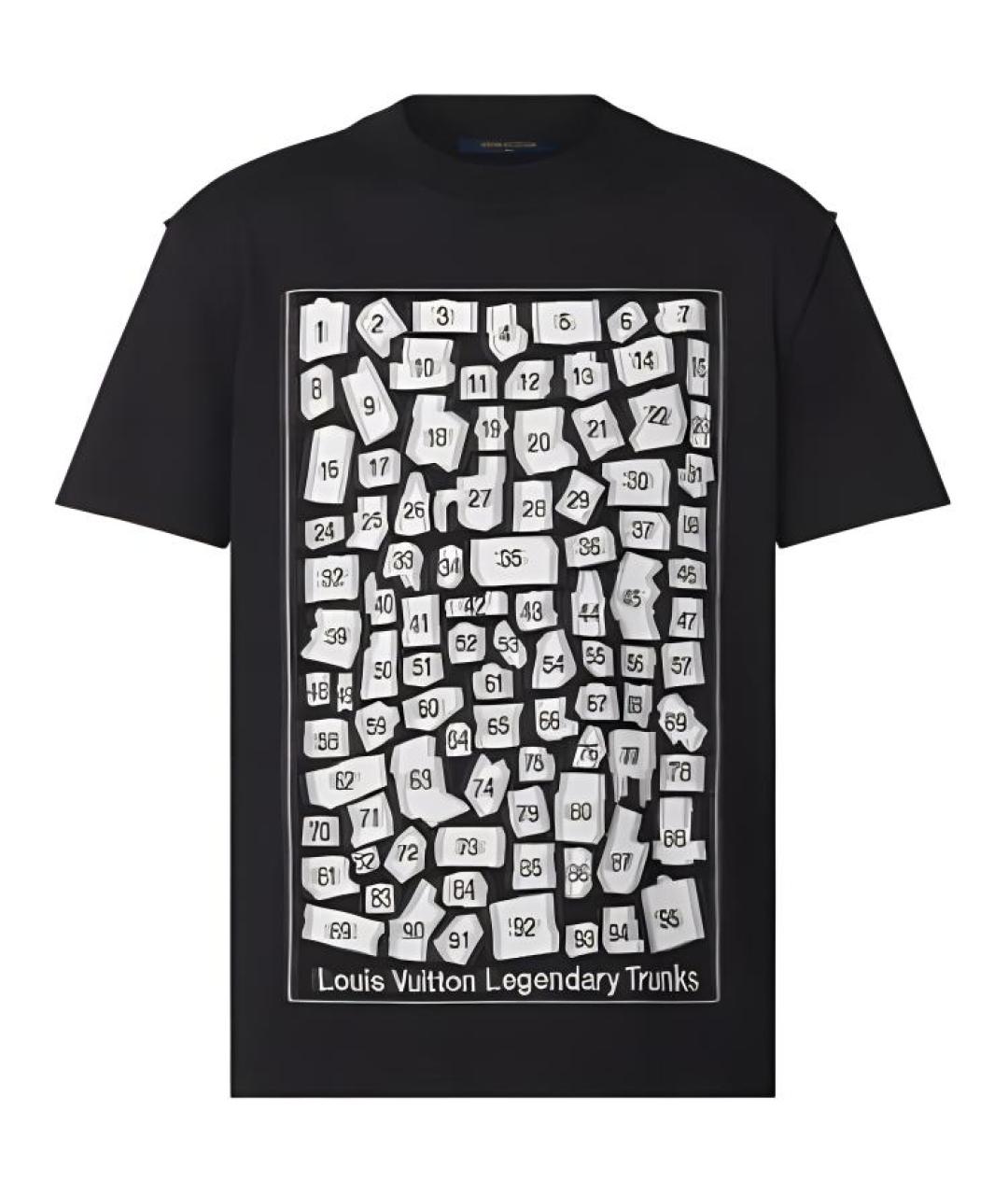 LOUIS VUITTON Черная хлопковая футболка, фото 1