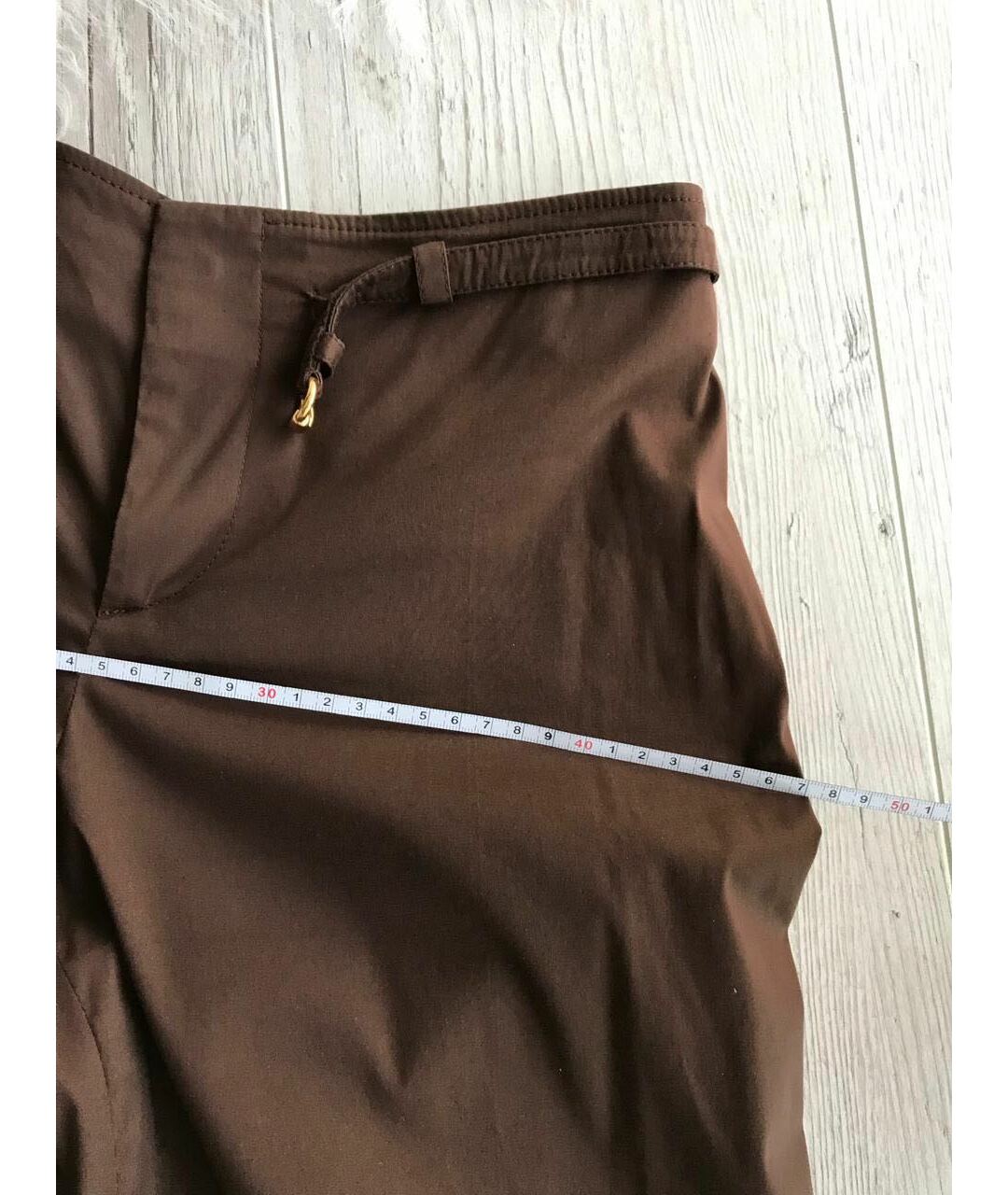 GUCCI Коричневые хлопковые брюки широкие, фото 2