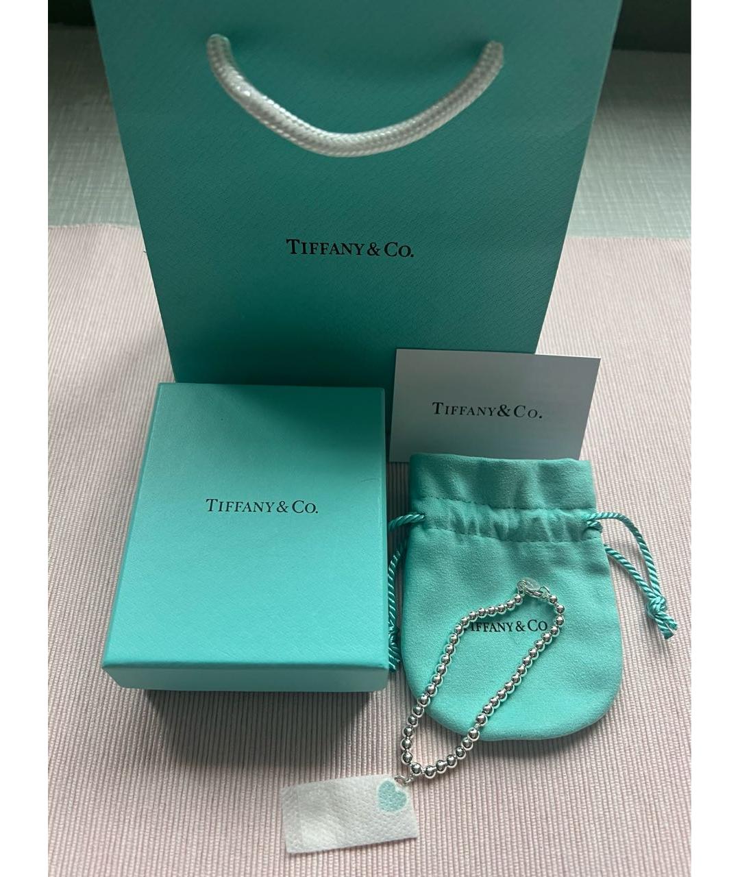 TIFFANY&CO Бирюзовый серебряный браслет, фото 6