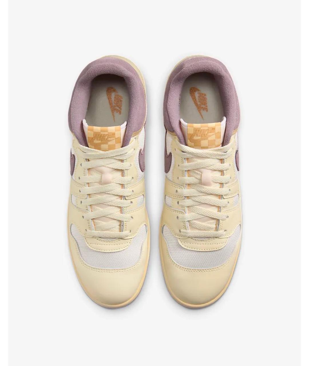 NIKE Бежевые замшевые высокие кроссовки / кеды, фото 2
