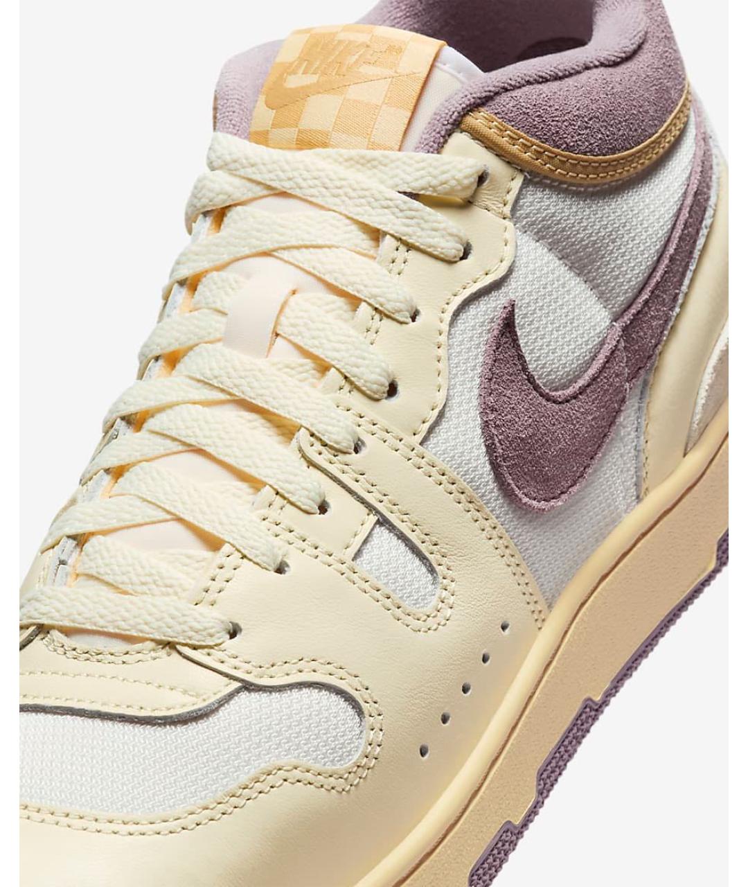 NIKE Бежевые замшевые высокие кроссовки / кеды, фото 7