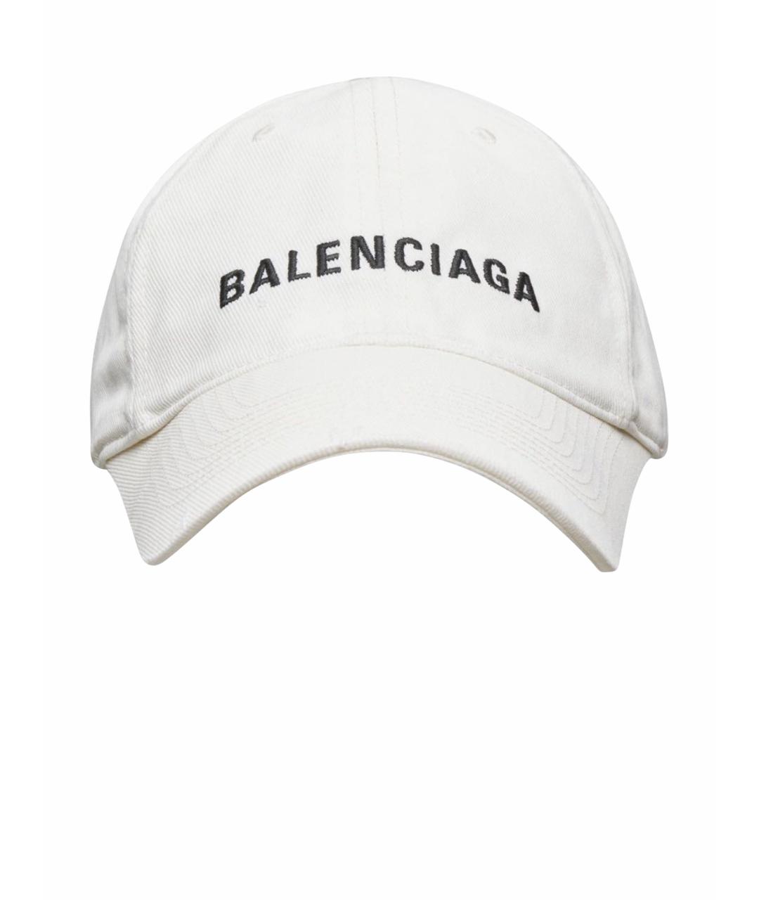 BALENCIAGA Белая хлопковая кепка/бейсболка, фото 1