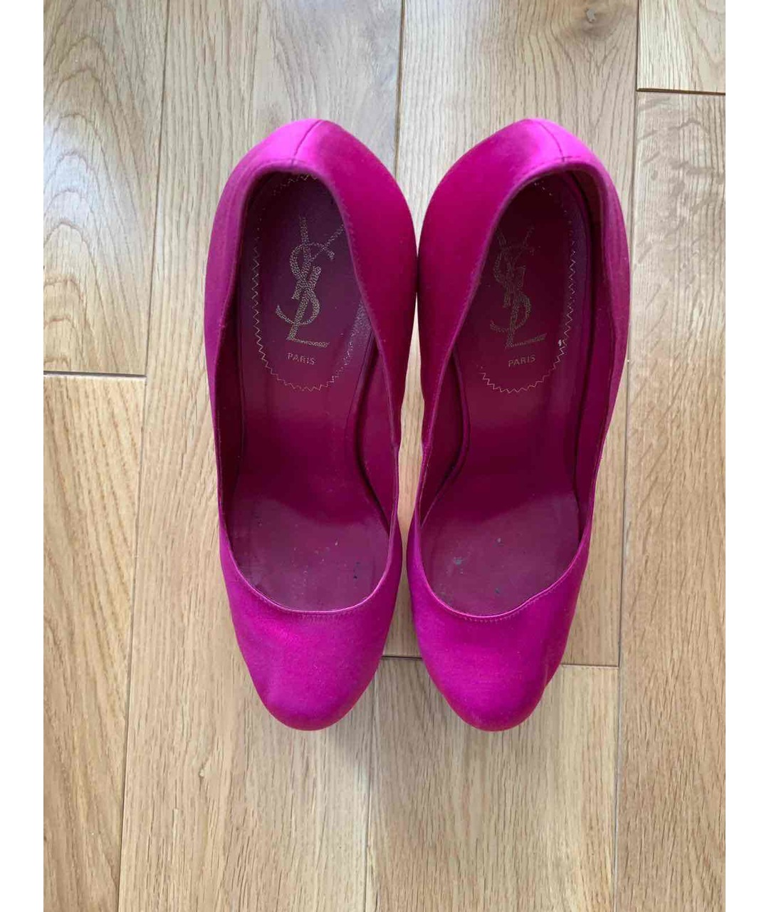SAINT LAURENT Розовые текстильные туфли, фото 3