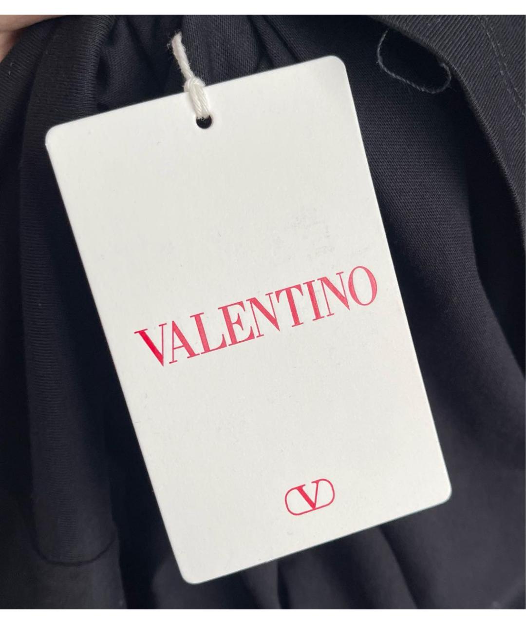 VALENTINO Черная хлопковая футболка, фото 7