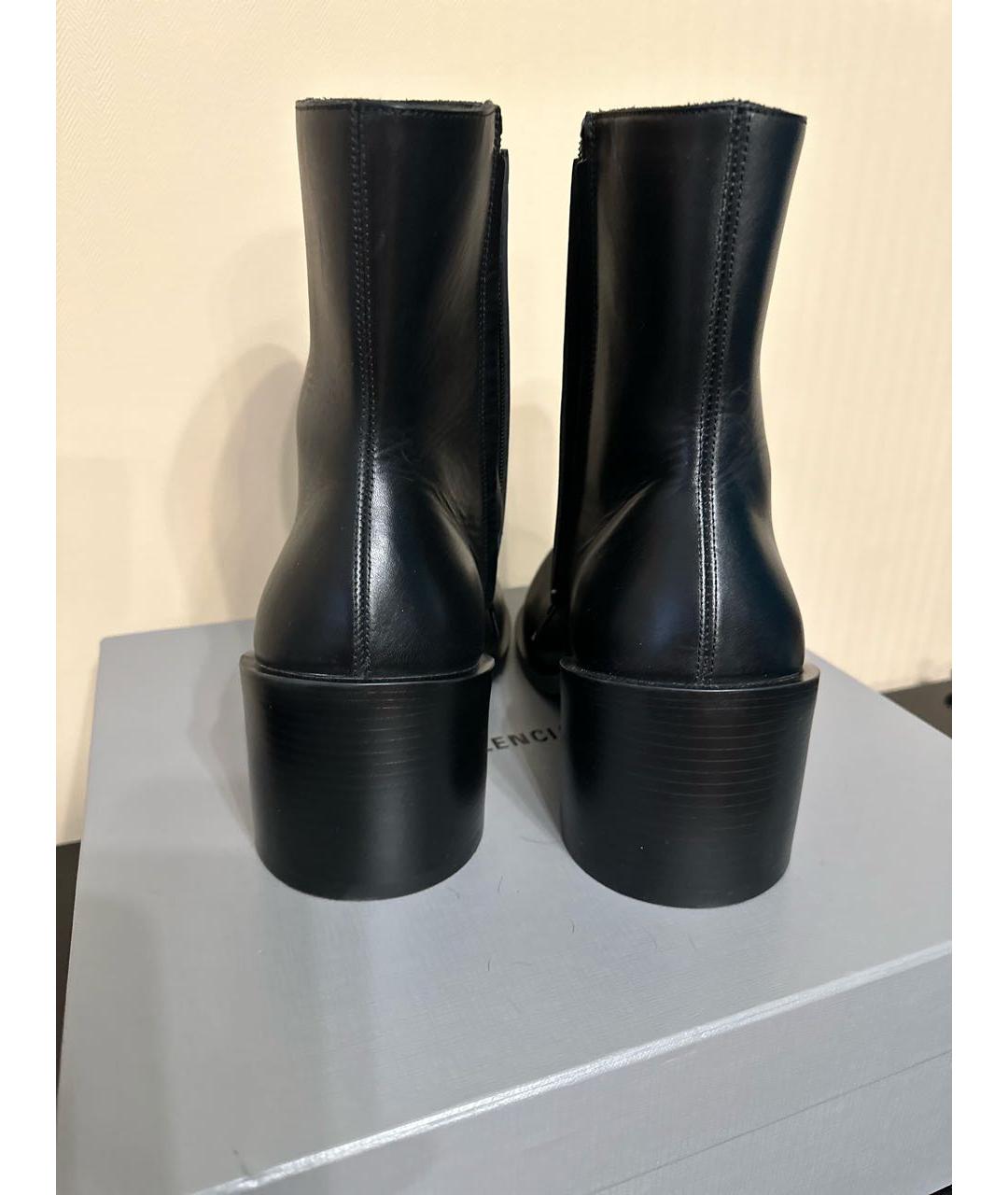 BALENCIAGA Черные кожаные ботинки, фото 4
