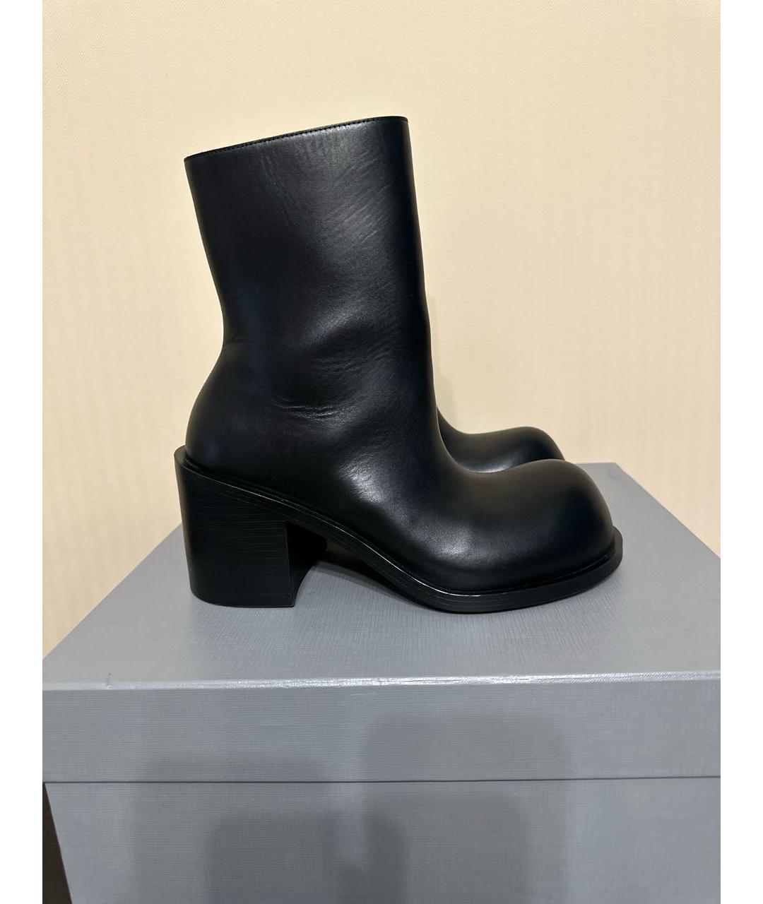 BALENCIAGA Черные кожаные ботинки, фото 5
