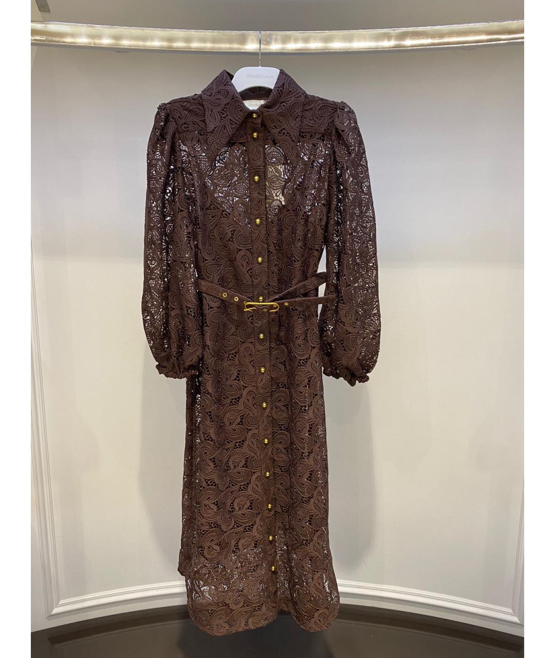 ZIMMERMANN Коричневое платье, фото 3