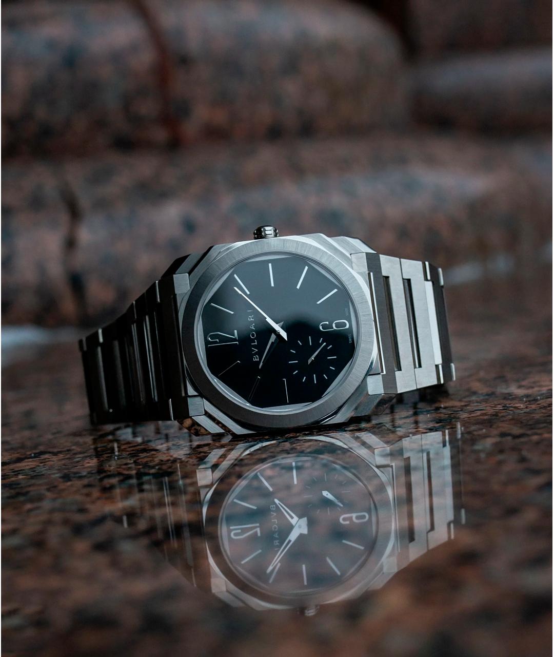 BVLGARI Черные часы, фото 2
