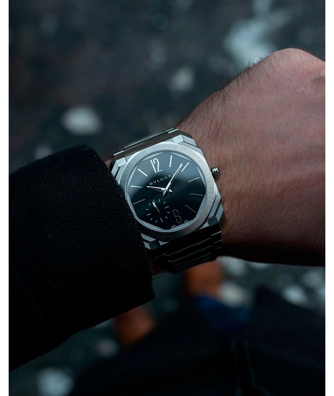 BVLGARI Черные часы, фото 7