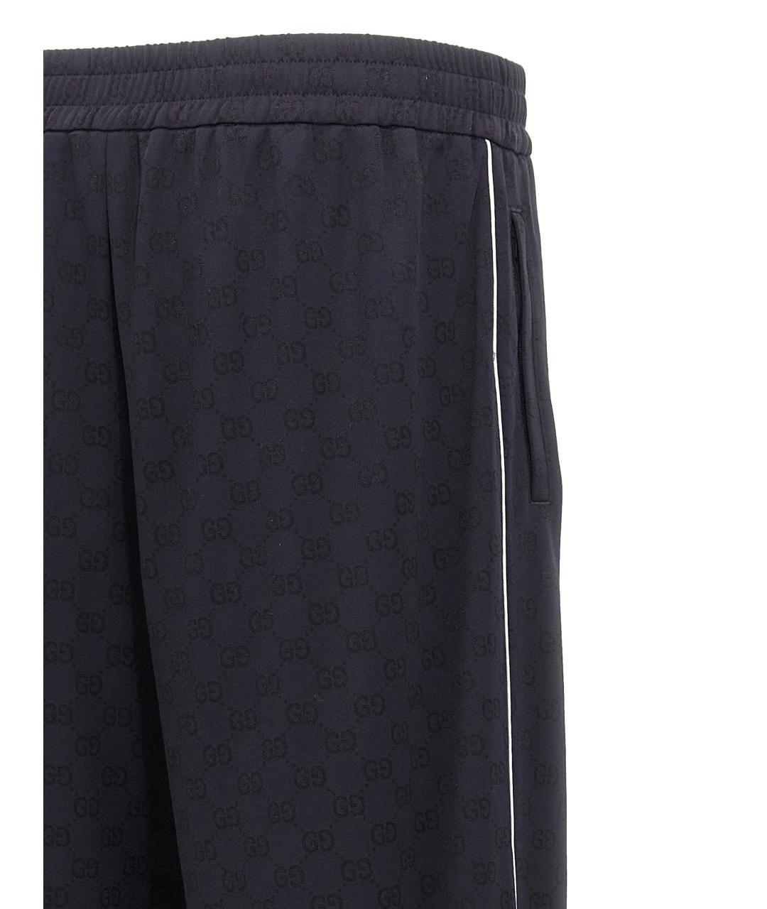 GUCCI Темно-синие полиамидовые повседневные брюки, фото 5