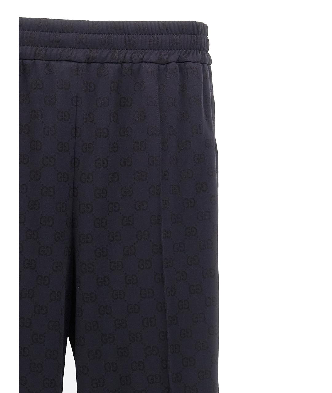 GUCCI Темно-синие полиамидовые повседневные брюки, фото 4