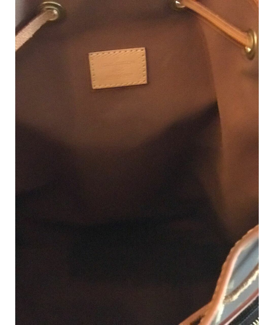 LOUIS VUITTON PRE-OWNED Коричневый рюкзак из искусственной кожи, фото 5