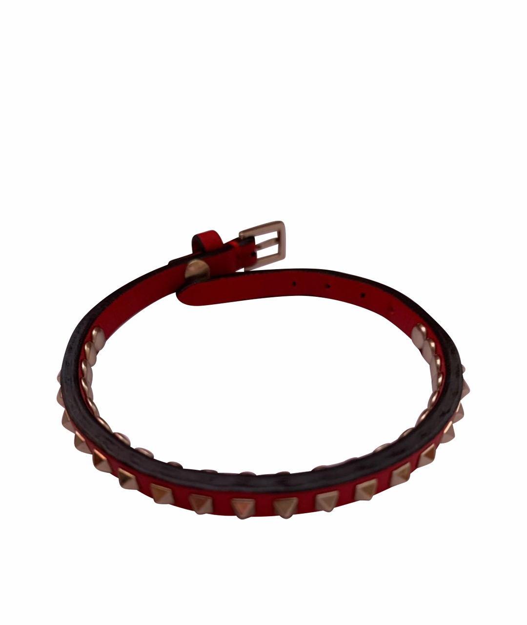 VALENTINO Красный кожаный браслет, фото 1