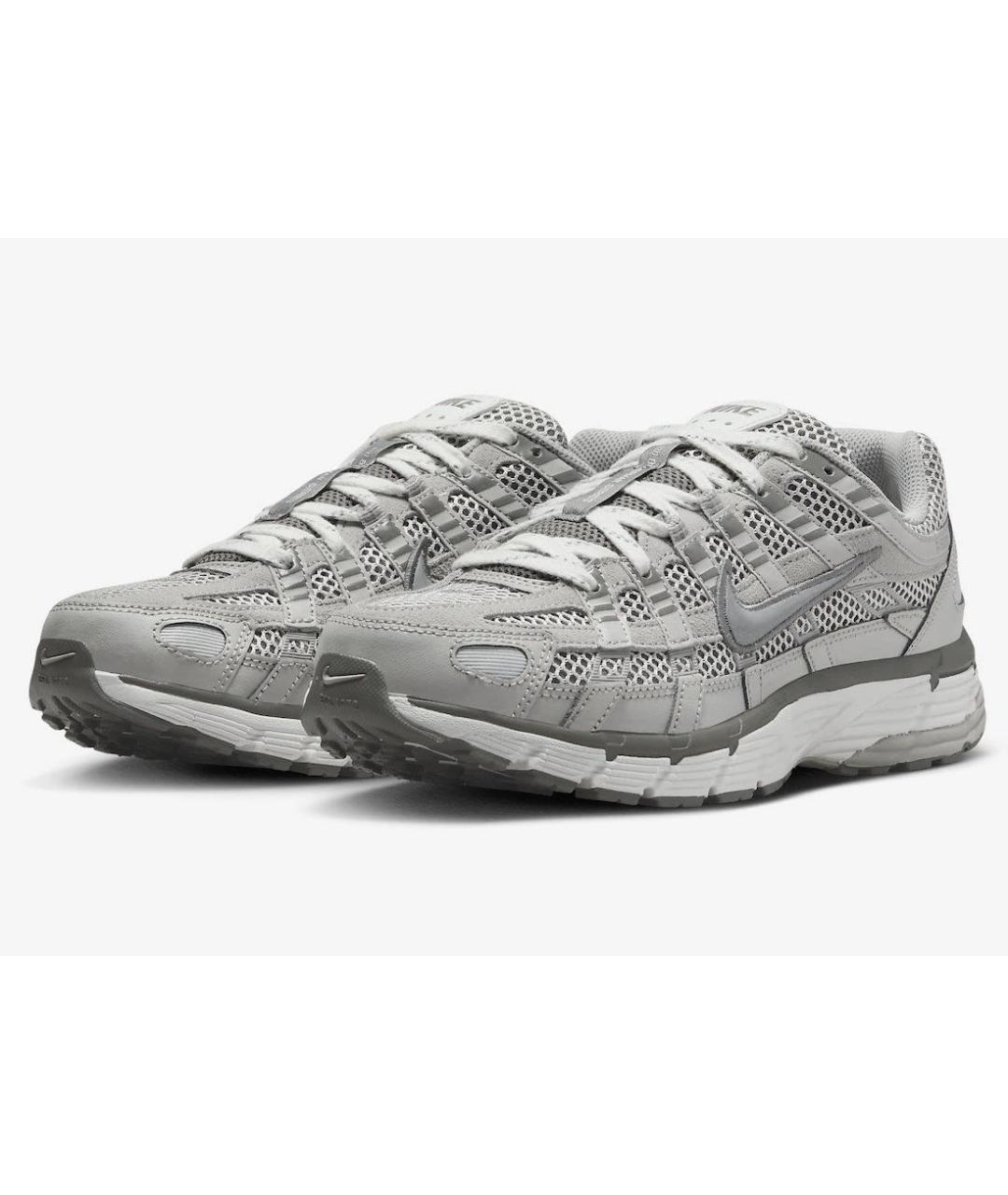 NIKE Серые текстильные низкие кроссовки / кеды, фото 2