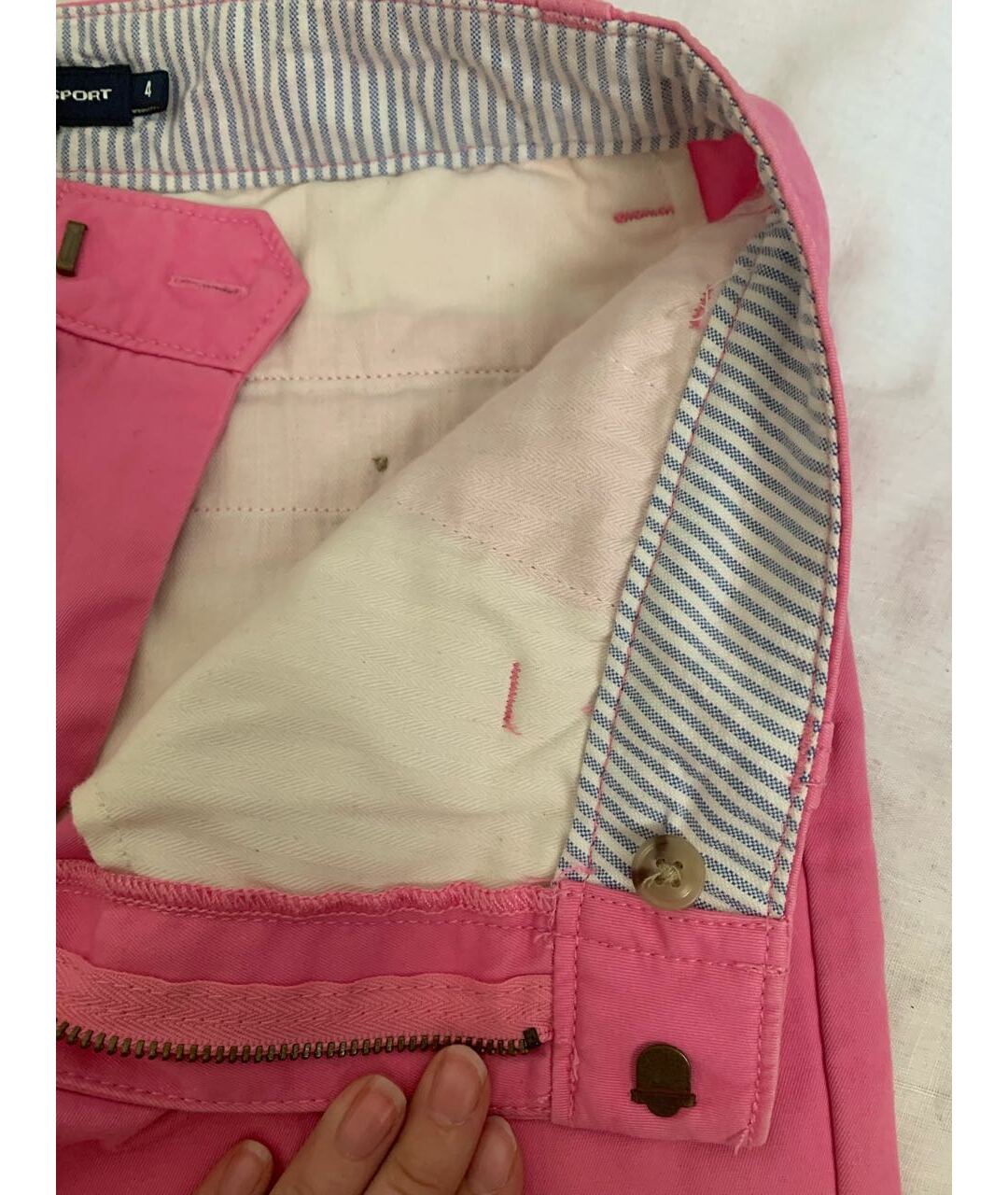 RALPH LAUREN Розовые хлопковые брюки чинос, фото 3