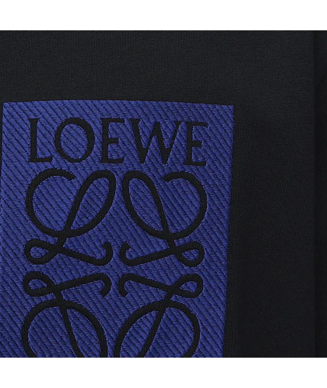 LOEWE Черная хлопковая футболка, фото 2