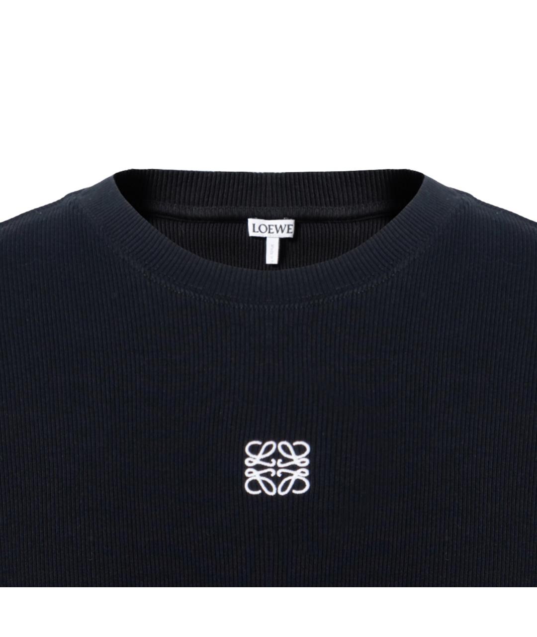 LOEWE Черная хлопковая футболка, фото 2