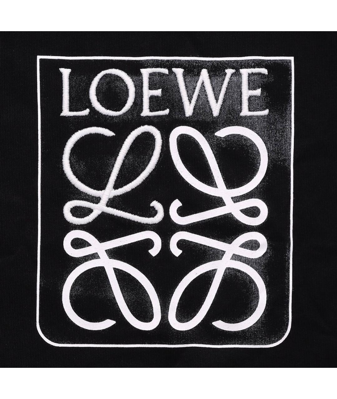 LOEWE Черная хлопковая футболка, фото 3