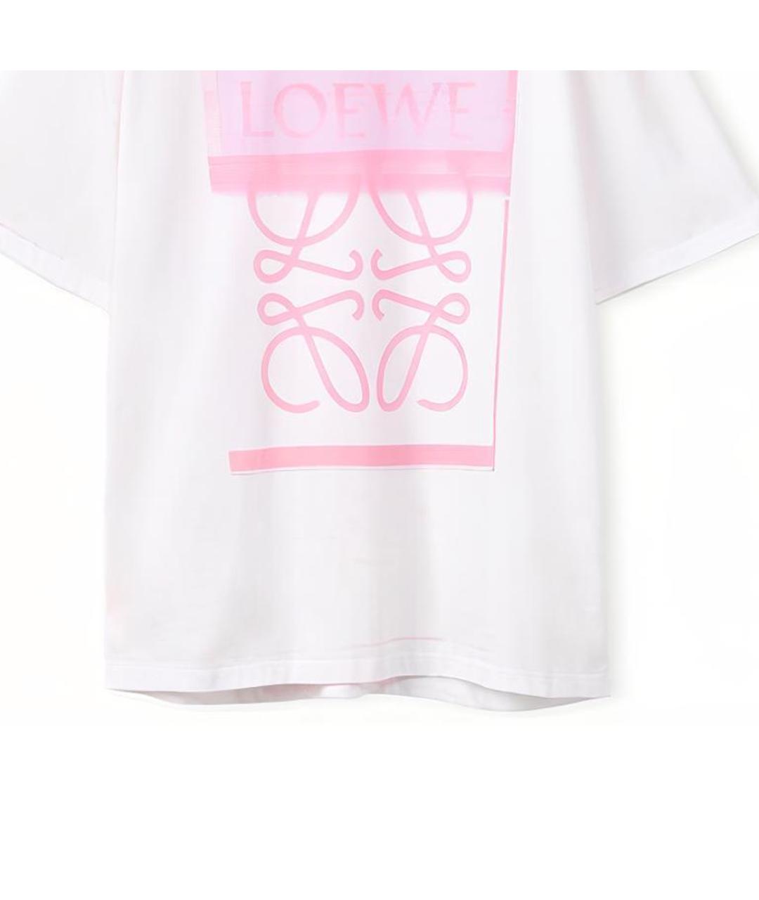 LOEWE Белая хлопковая футболка, фото 3