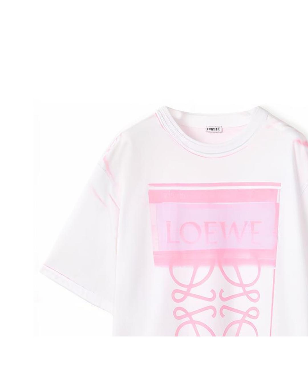 LOEWE Белая хлопковая футболка, фото 2