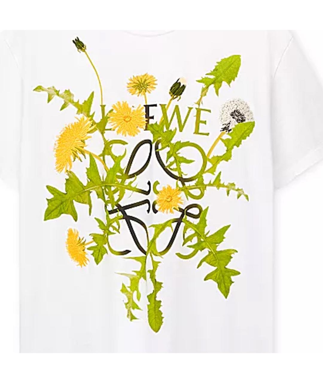LOEWE Белая хлопковая футболка, фото 2
