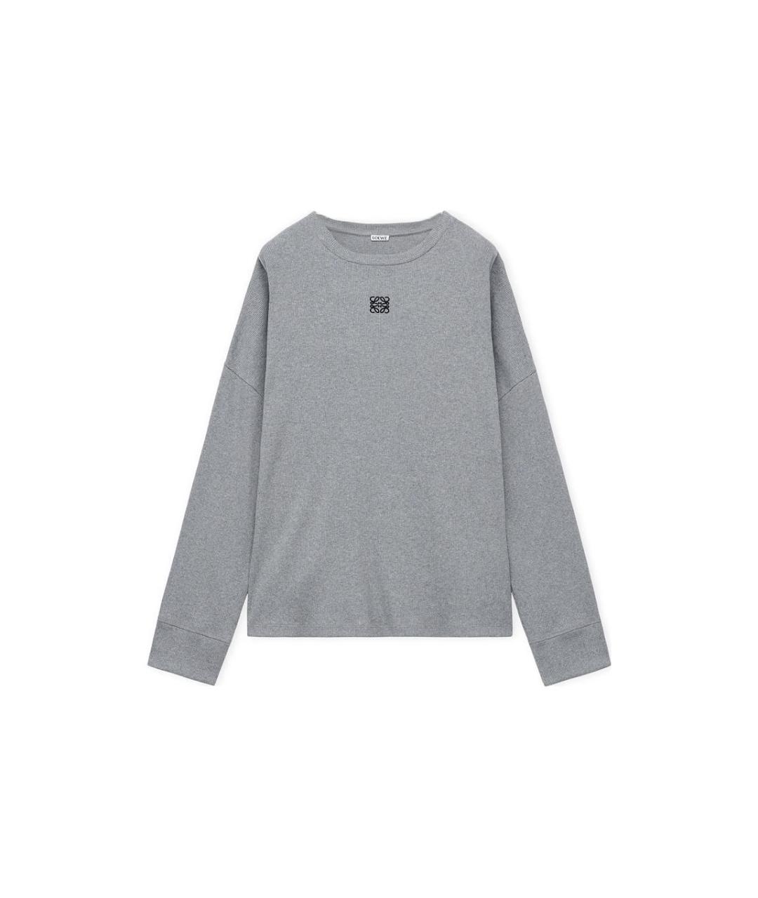 LOEWE Серая хлопковая футболка, фото 1