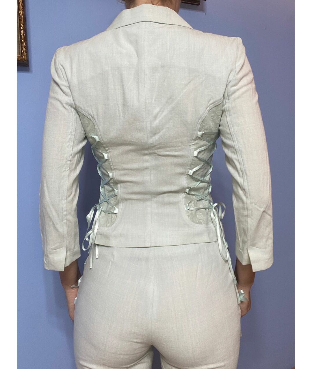 VDP Белый вискозный костюм с брюками, фото 5