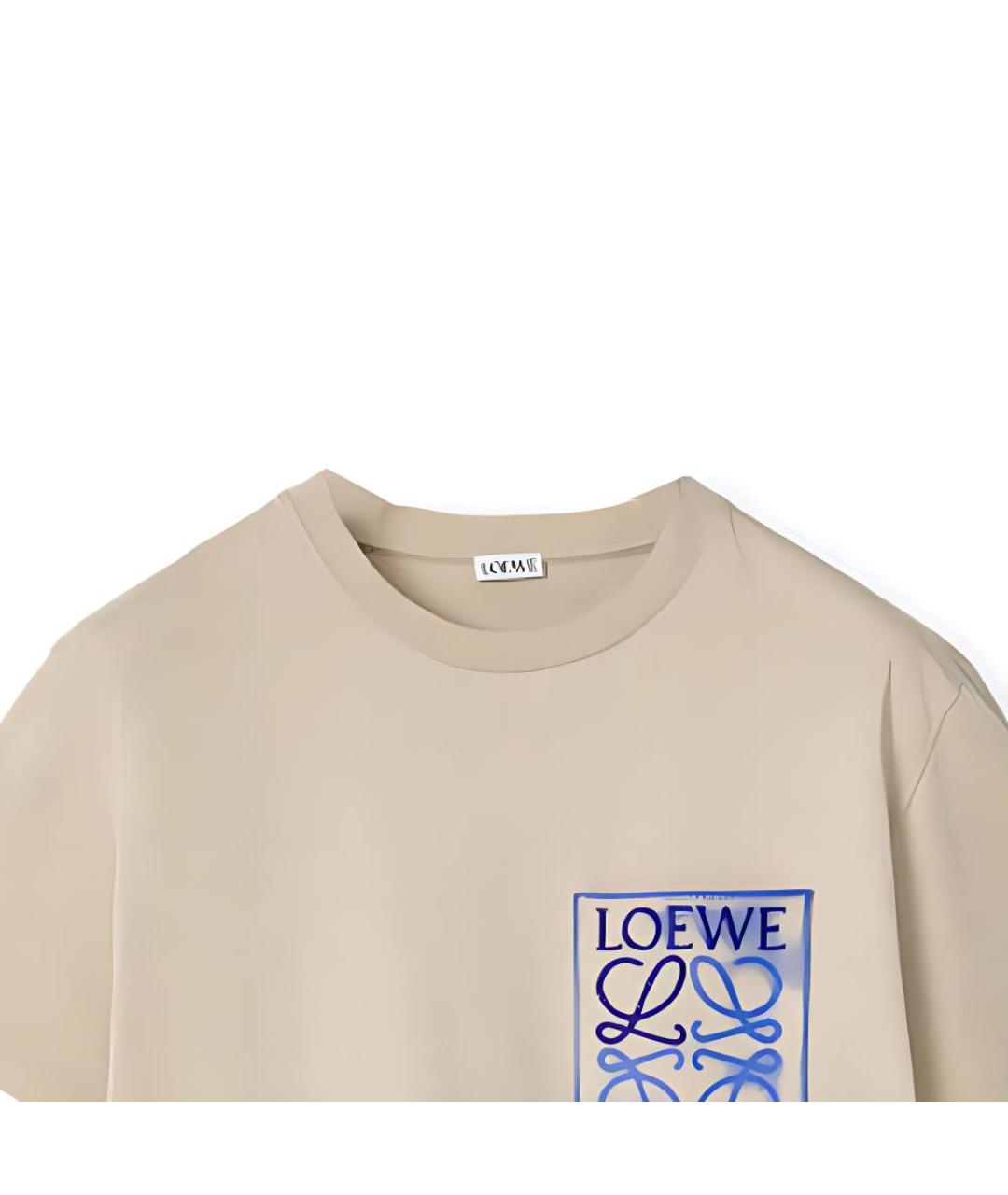 LOEWE Серая хлопковая футболка, фото 2