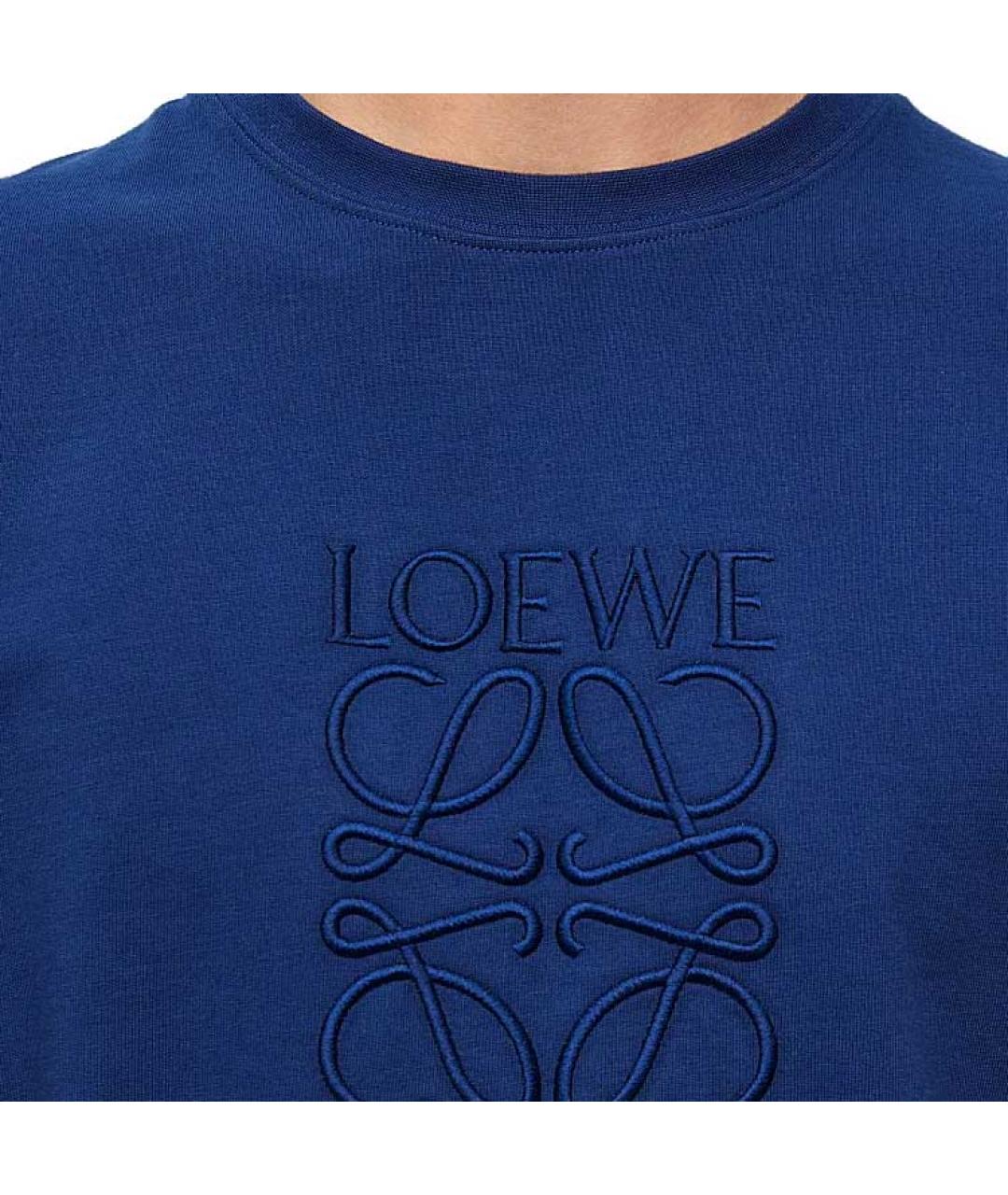 LOEWE Синяя хлопковая футболка, фото 2
