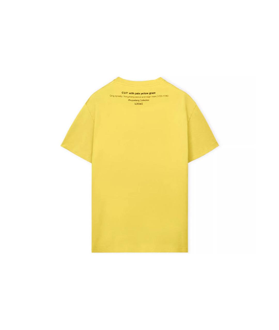 LOEWE Желтая хлопковая футболка, фото 2
