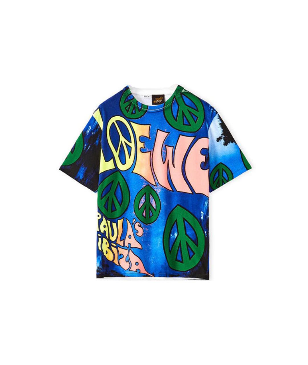 LOEWE Синяя хлопковая футболка, фото 1