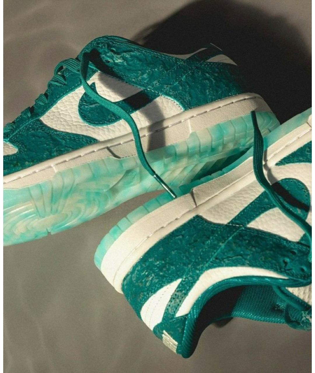 NIKE Бирюзовые кожаные кроссовки, фото 6