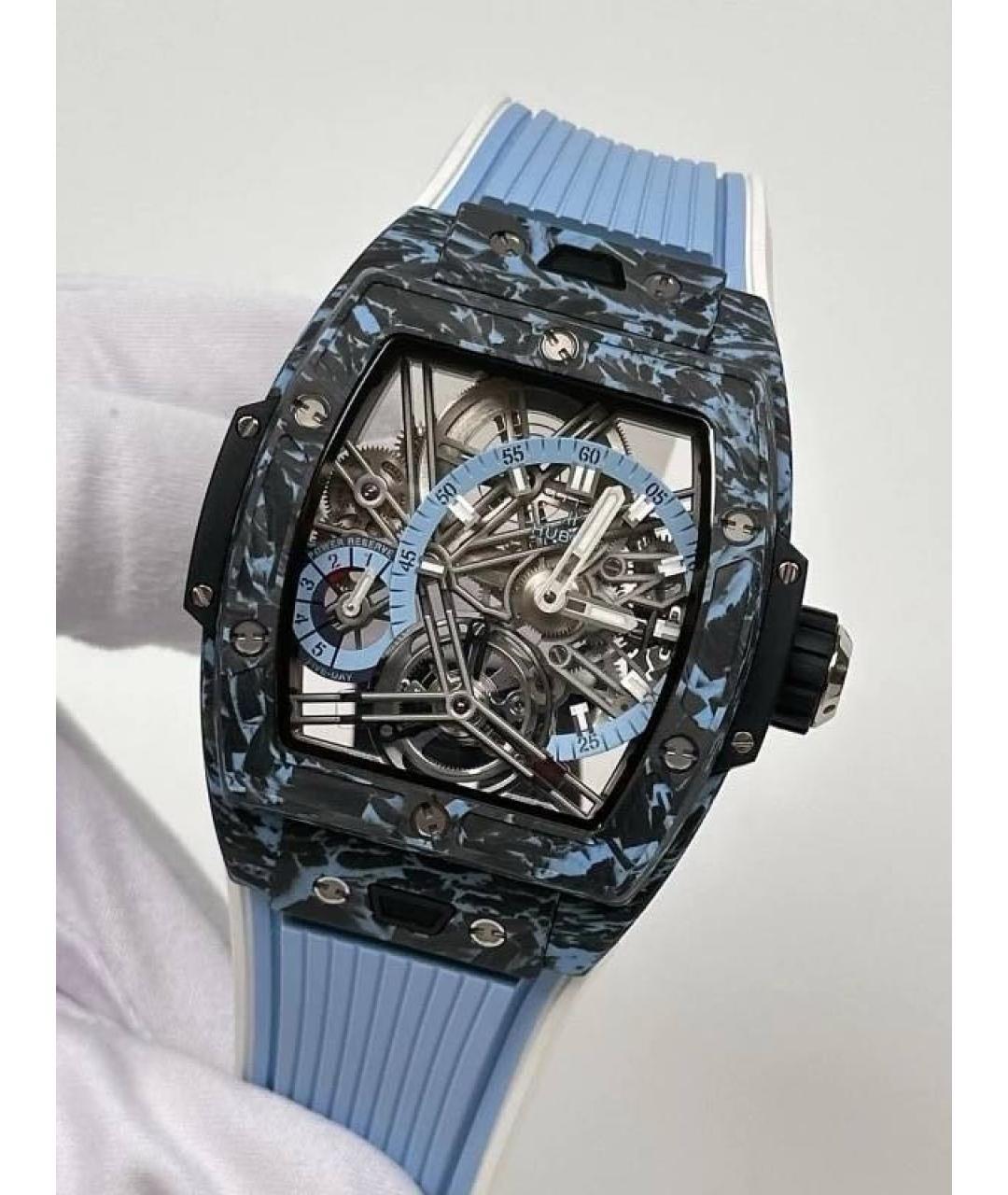 HUBLOT Голубые карбоновые часы, фото 3