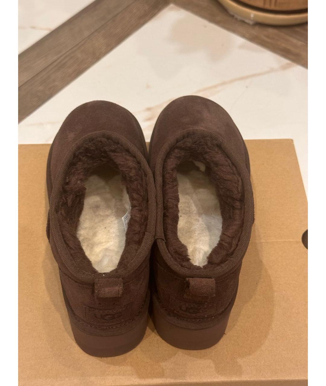 UGG AUSTRALIA Коричневые замшевые ботинки, фото 3