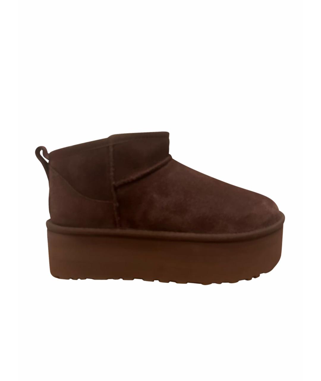 UGG AUSTRALIA Коричневые замшевые ботинки, фото 1