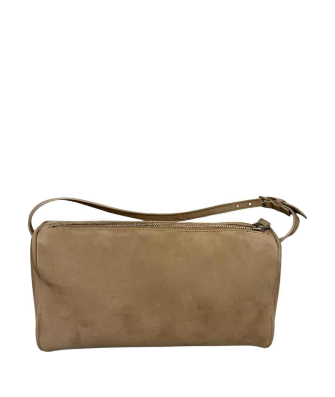 THE ROW Хаки замшевая сумка с короткими ручками, фото 1