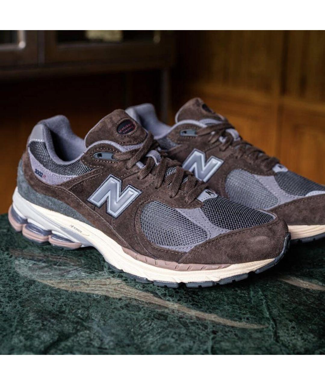 NEW BALANCE Коричневые замшевые кроссовки, фото 4