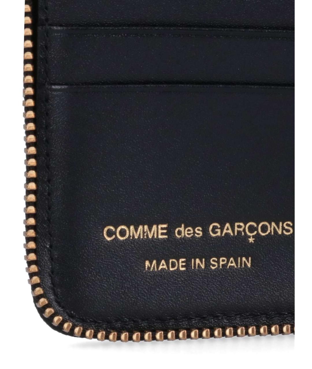 COMME DES GARÇONS Черный кожаный кошелек, фото 5