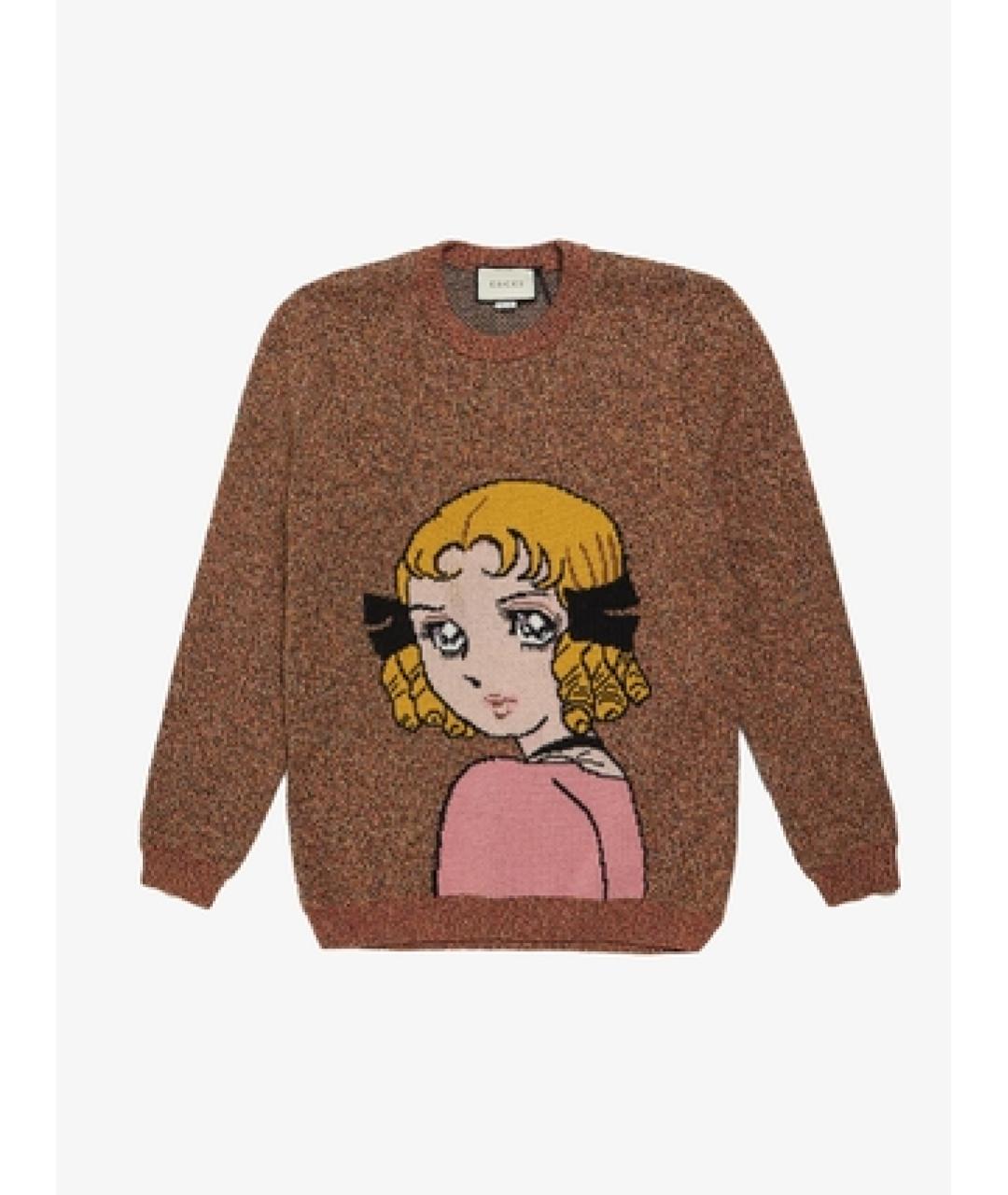 GUCCI Оранжевый шерстяной джемпер / свитер, фото 6