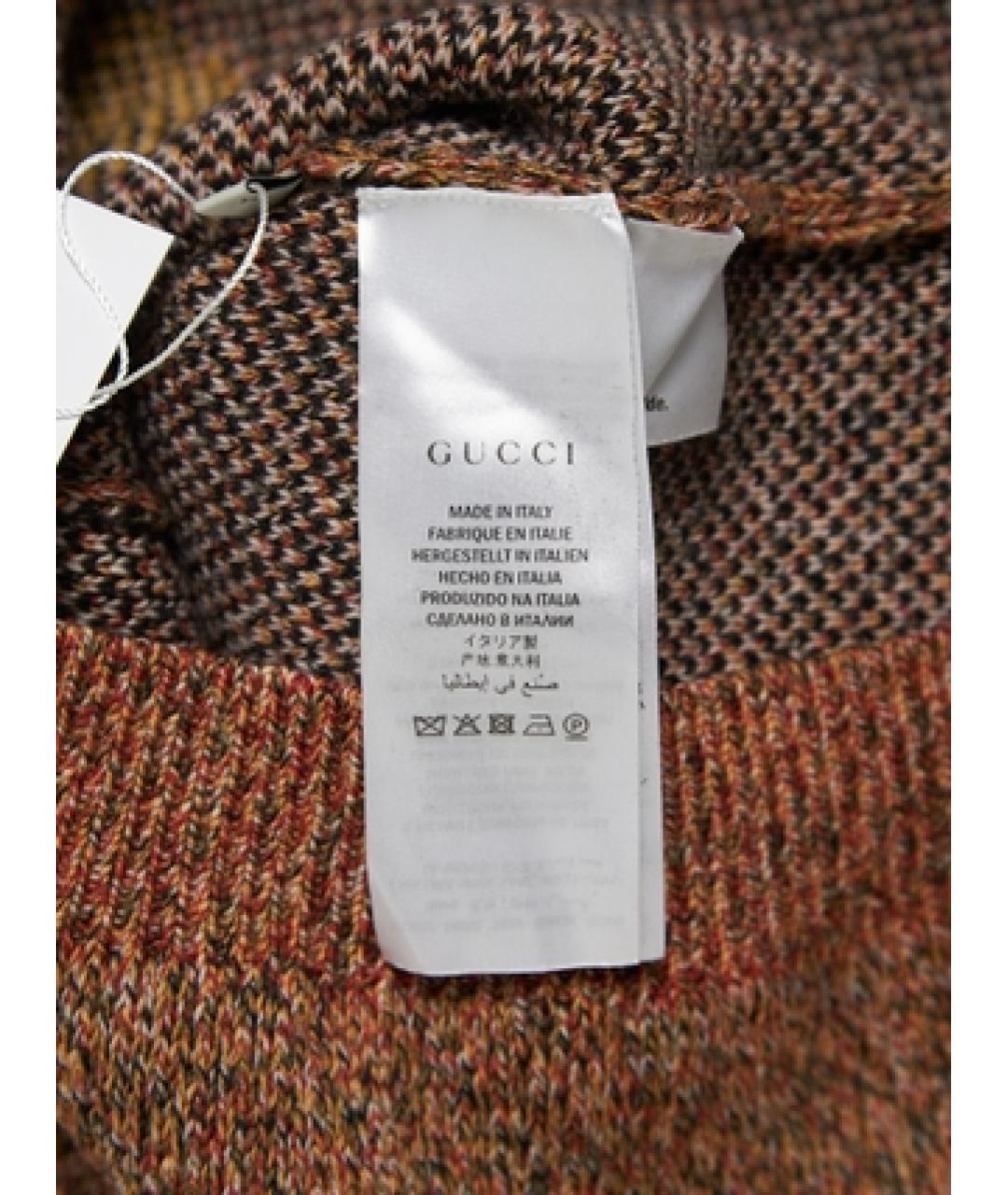 GUCCI Оранжевый шерстяной джемпер / свитер, фото 4