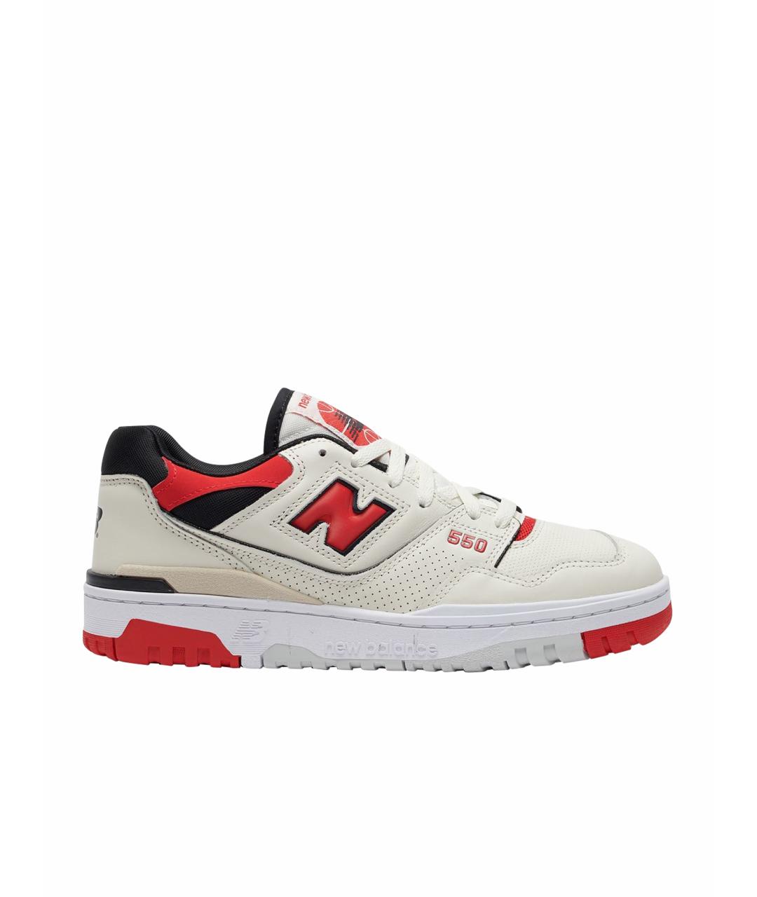 NEW BALANCE Бежевые кожаные низкие кроссовки / кеды, фото 1