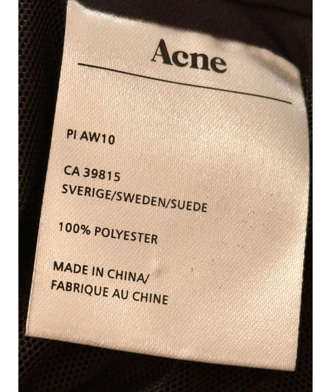 ACNE STUDIOS Антрацитовое полиэстеровое повседневное платье, фото 7