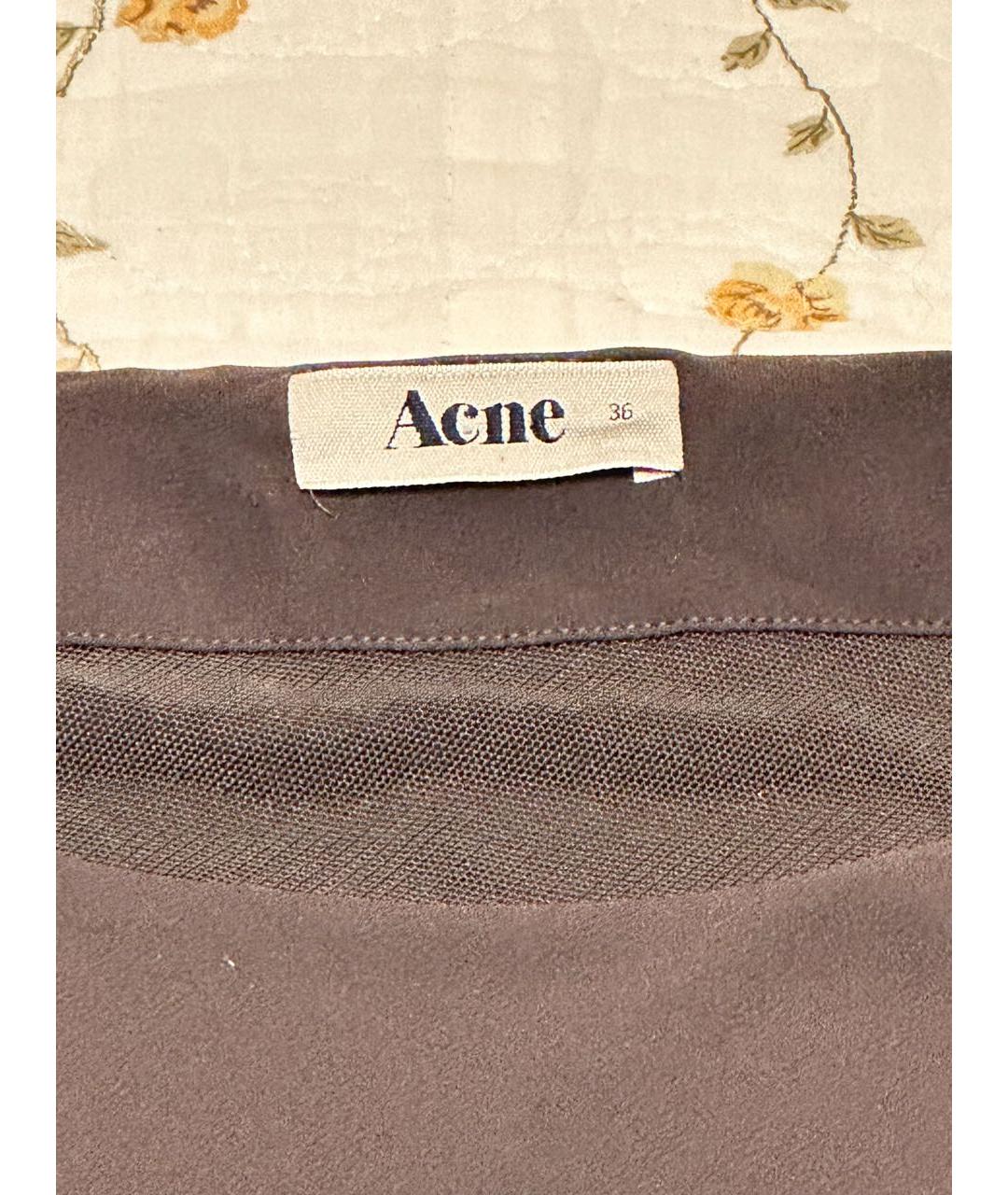 ACNE STUDIOS Антрацитовое полиэстеровое повседневное платье, фото 6