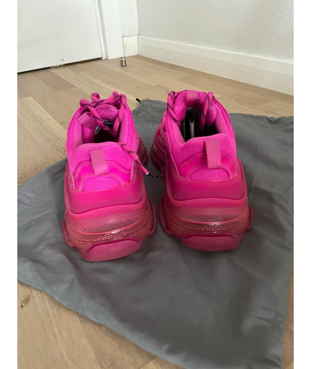 BALENCIAGA Розовые резиновые кроссовки, фото 4